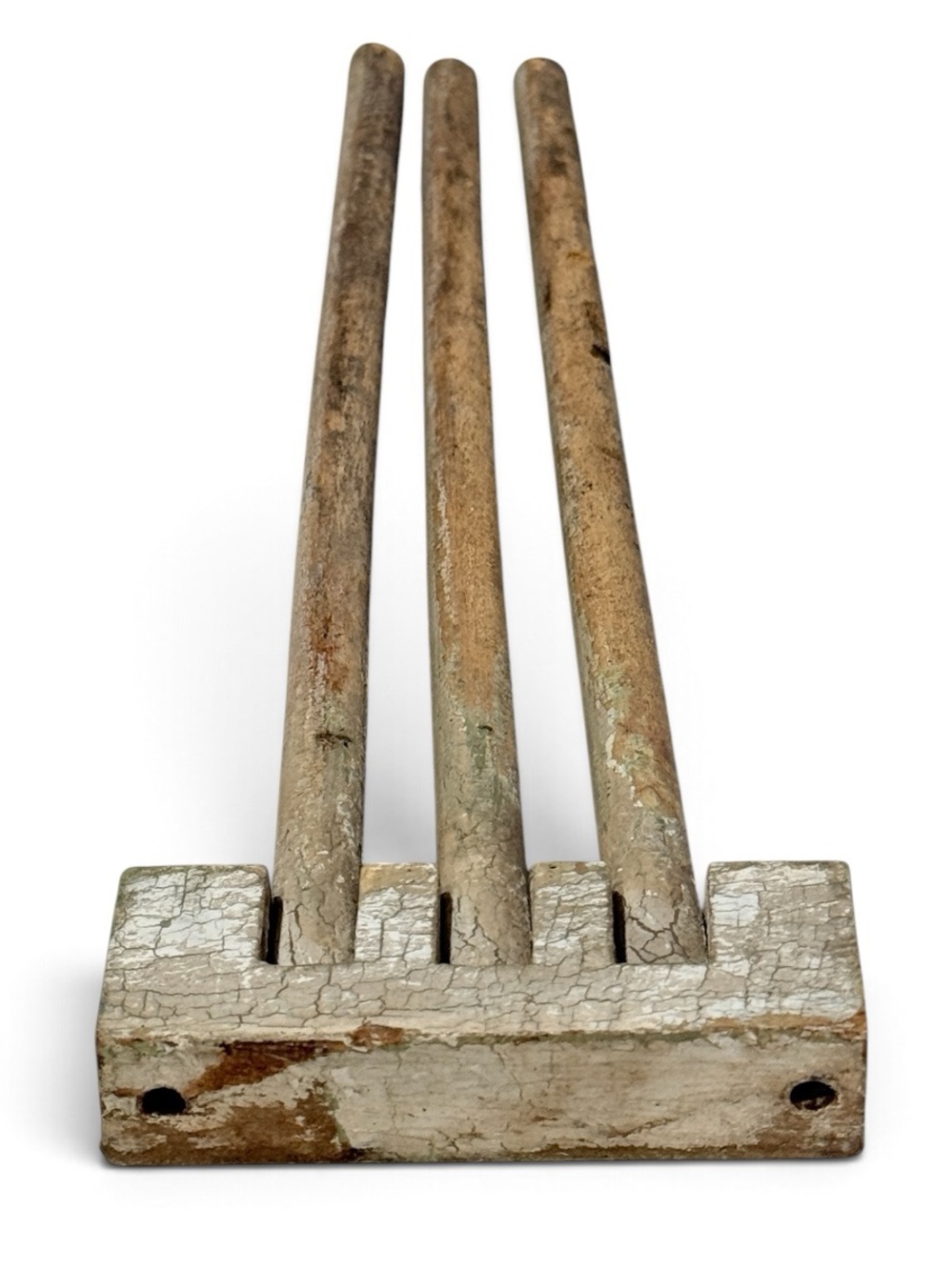 Antique Wood Swing Three-Arm Wall Towel Rack